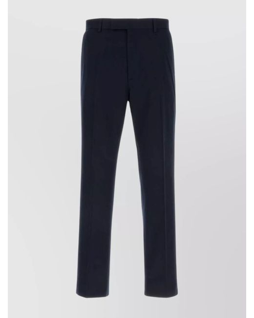 Gucci Blue Gabardine Trousers With Back Pockets And Belt Loops for men