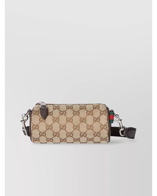 Gucci Natural Canvas Mini Cylinder Shoulder Bag for men