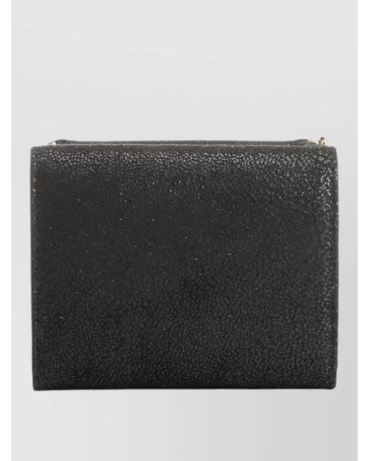 Stella McCartney Black Falabella Trifold Wallet Eco Shaggy Deer