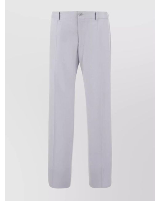 Dolce & Gabbana Multicolor Wool Straight-Leg Trousers for men