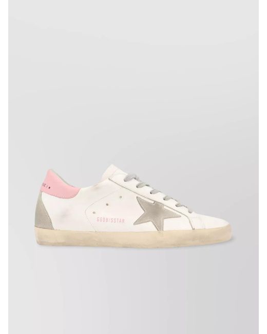 Golden Goose Deluxe Brand Pink Leather Superstar Low-Top Sneakers