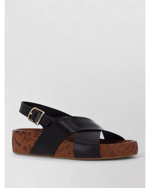 Chloé Brown Leather Mules