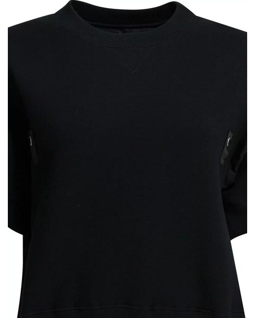 Sacai Black Crew Neck Sweatshirt