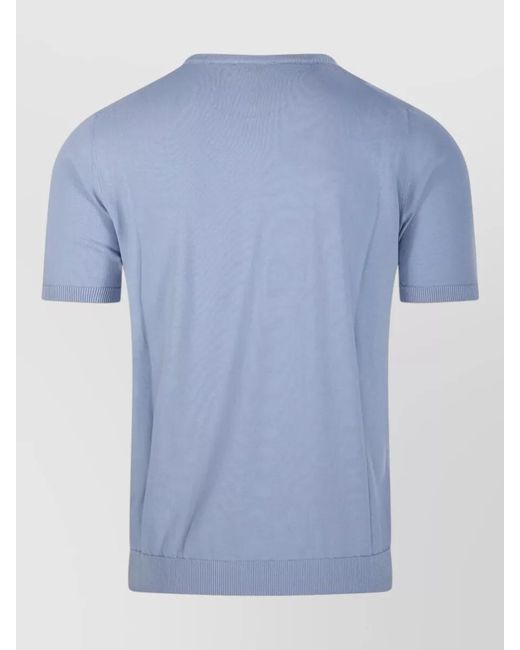 Roberto Collina Blue Cotton Round Neck Jumper for men