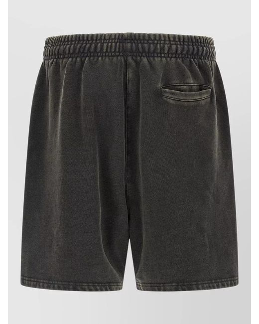 Entire studios Black Cotton Loose-Fit Bermuda Shorts for men