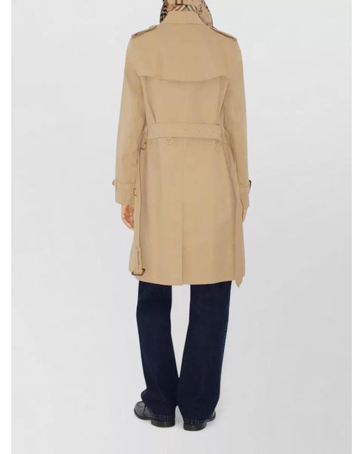 Burberry Natural Cotton Double-Breasted Trench Coat