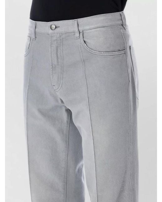 Prada Gray Denim Jeans Regular Rise Straight Leg for men