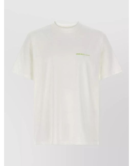 Gramicci White Hurricane Graphic Crew Neck Short Sleeve T-Shirt for men
