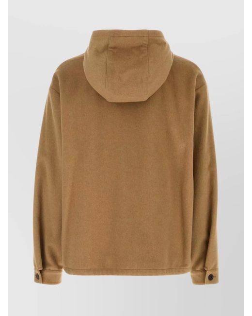 Prada Natural Wool Hooded Jacket for men