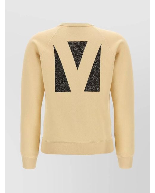 Valentino Garavani Natural Cotton Printed Sweatshirt
