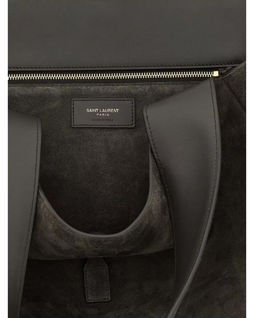 Saint Laurent Black Le 5 À 7 Bea Leather Shoulder Bag