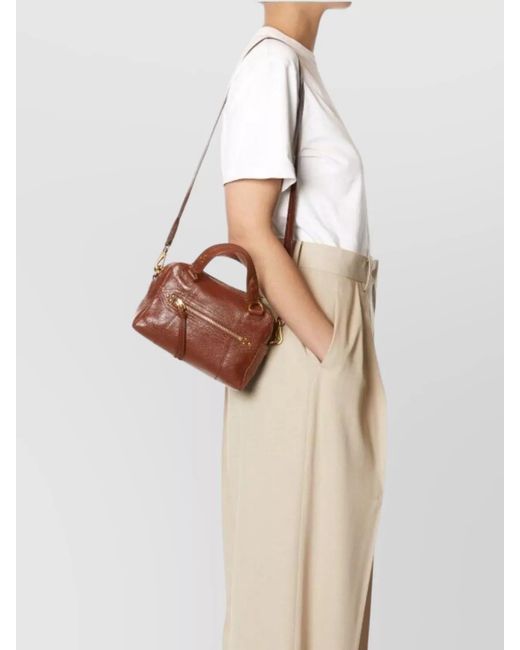 Jérôme Dreyfuss Brown Leather Clutch Bag