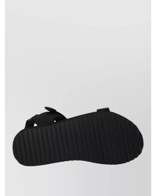 Versace Jeans Couture Black Miami Flat Sandals Open Toe Straps