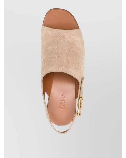 Chloé Brown Wedge Sandals "Maxime"