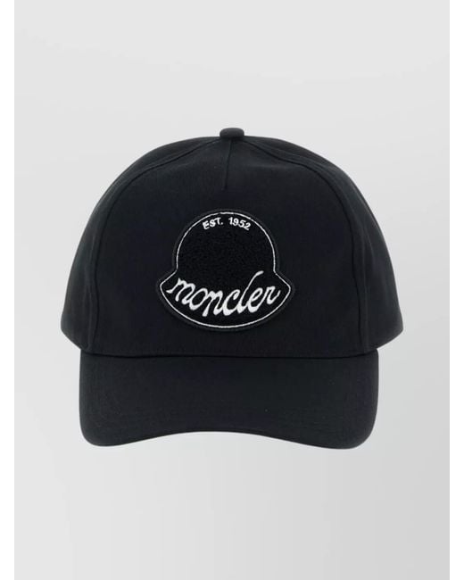 Moncler Blue Cotton Baseball Cap for men