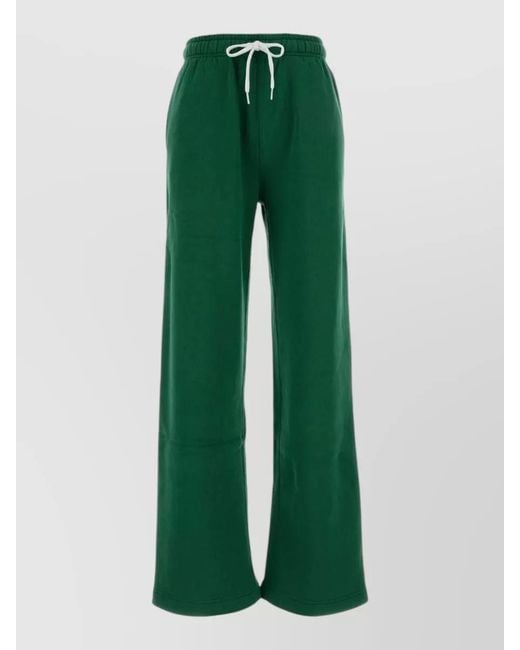 Polo Ralph Lauren Green Cotton Blend Joggers Casual Fit Wide Leg