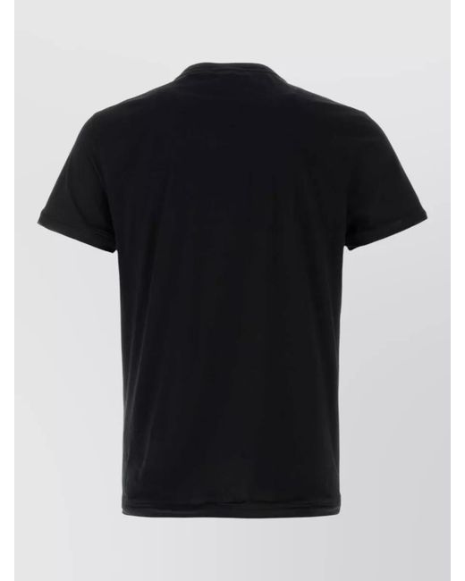 Prada Black Cotton Crew-Neck Short-Sleeve T-Shirt for men