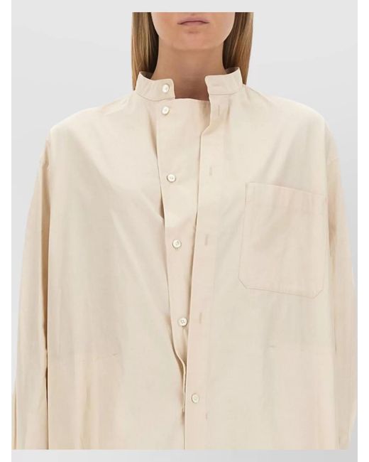 Lemaire Natural Cotton Loose-Fit Shirt Midi Dress