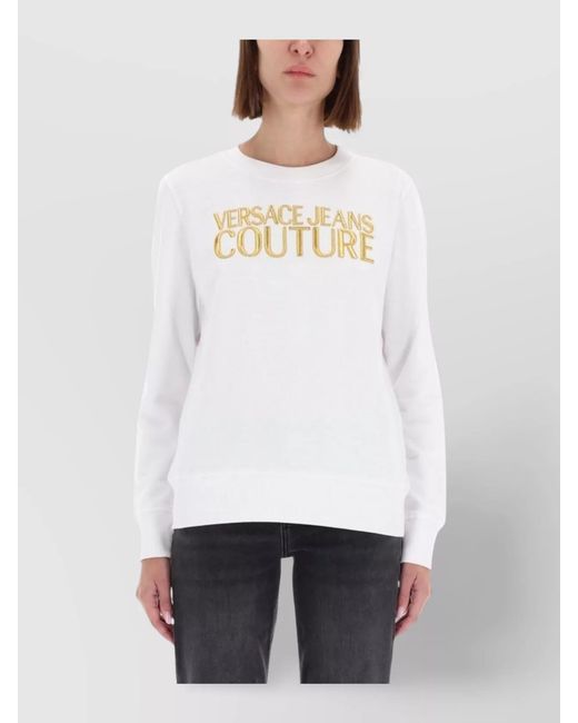 Versace Jeans Couture White Logo Sweatshirt