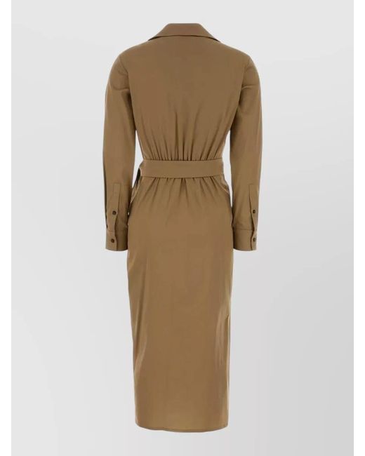 Max Mara Natural Cotton Shirt Midi Dress