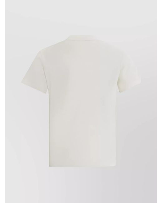 Courreges White Ribbed Slim-Fit Cotton T-Shirt