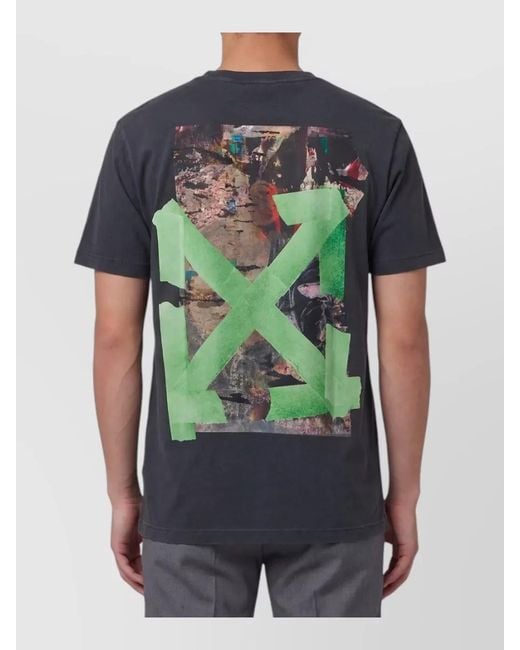 Off-White c/o Virgil Abloh Black Arrow Logo Skate Vintage Effect T Shirt for men
