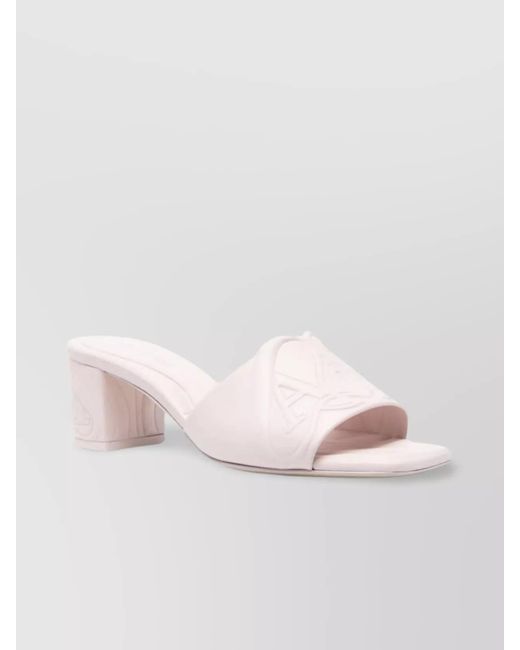 McQueen Natural Leather Mules