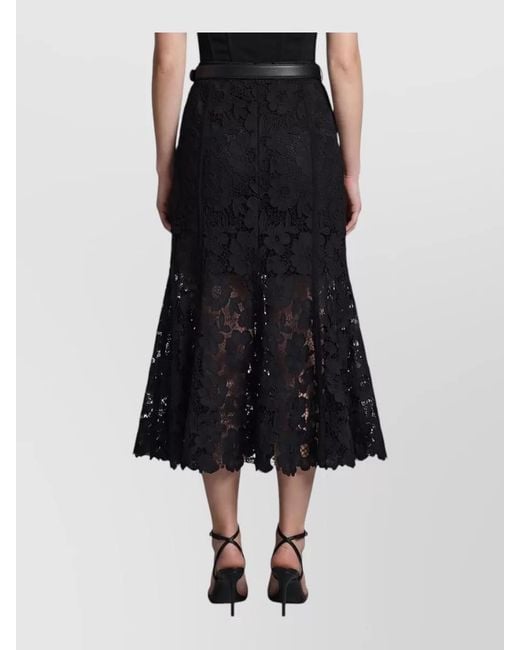 Self-Portrait Blue Lace Midi Dress Off Shoulder Belt