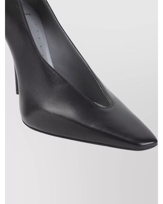 Balenciaga Black Duchesse Pump Low Cut Pointed Stiletto Heel