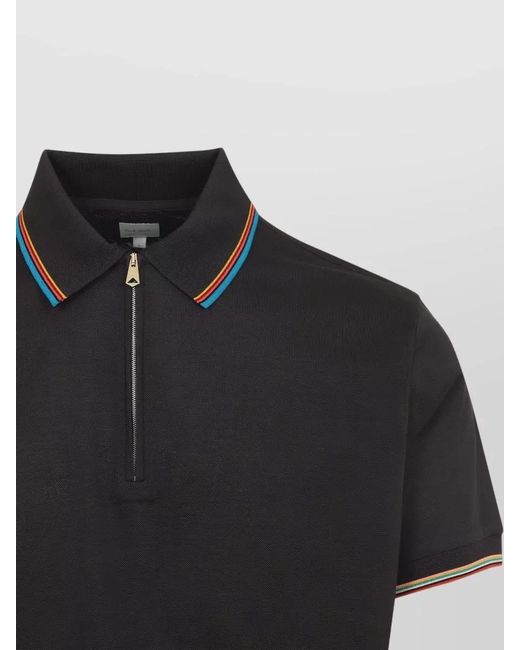 Paul Smith Black Striped Polo Shirt for men