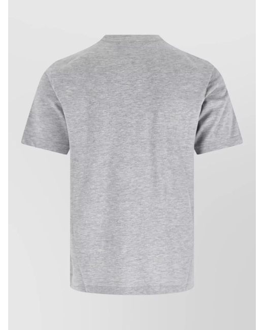 Autry Gray Short Sleeve Crew Neck Regular Fit Top
