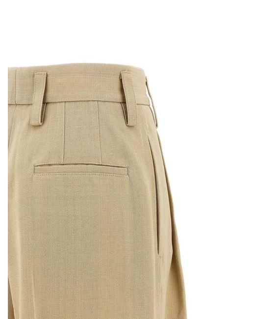 Jil Sander Natural Wide-Leg Trousers