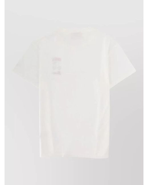 Mc2 Saint Barth White Emilie Crew Neck Graphic Embroidery T-Shirt