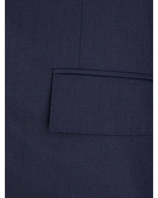 Thom Browne Blue Wool Single-Breasted Blazer for men