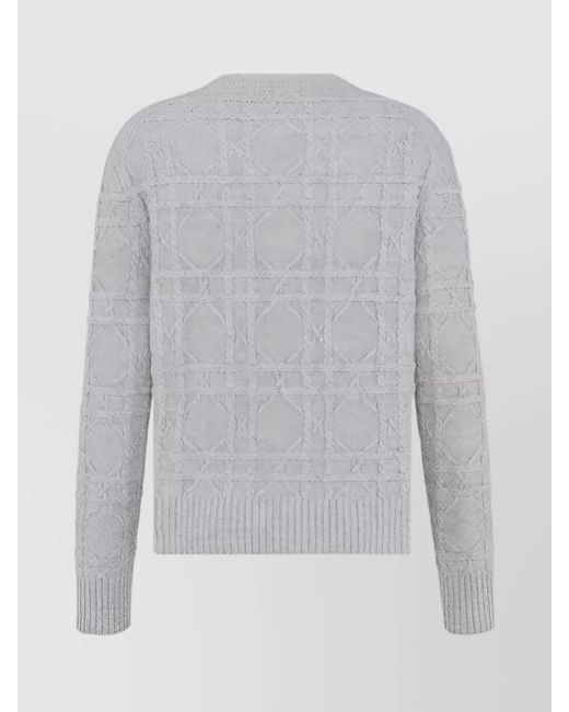 Dior Gray Knit Sweater for men