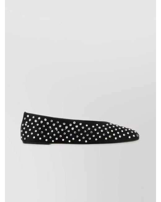 Magda Butrym Black Satin Ballerina Shoes