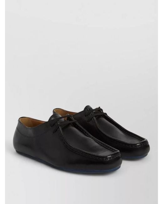 Jil Sander Black Loafers Lace Detail Silk Nylon
