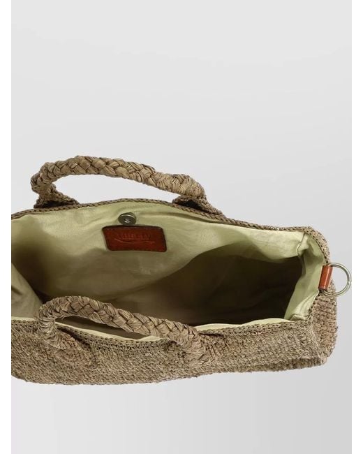 IBELIV Brown Crossbody Bag Braided Handles Detachable Strap