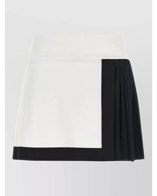 Goldbergh White Axelle Skort Pleated Detail Contrasting Panel