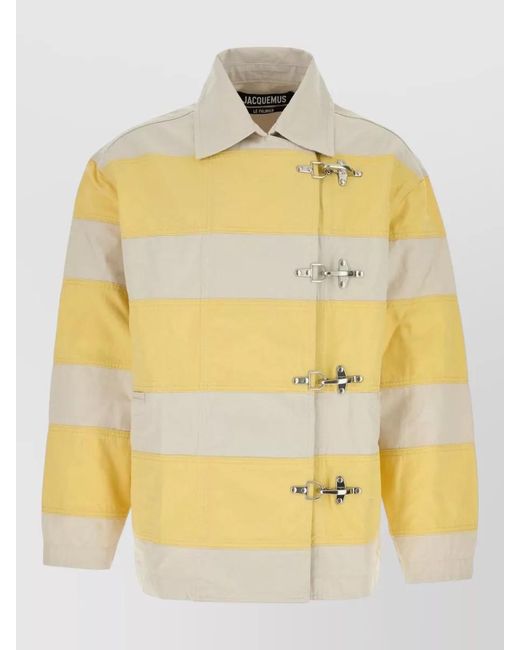 Jacquemus Yellow Denim Bomber Jacket for men