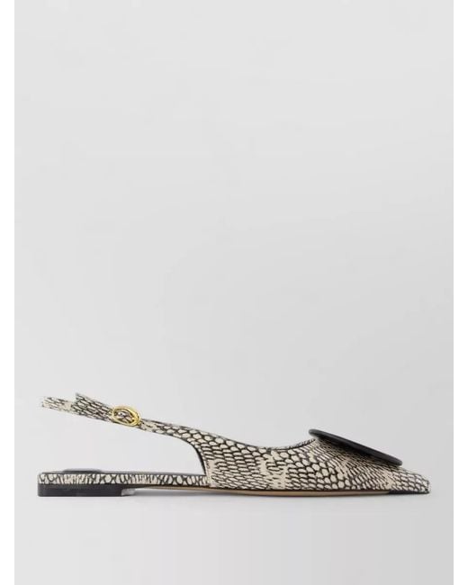 Jacquemus Natural Duelo P Slingback Leather Pumps