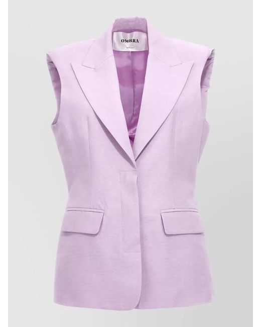 OMBRA MILANO Pink Number Four Sleeveless Blazer Jacket