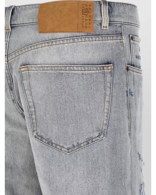 MM6 by Maison Margiela Gray Straight-Leg Jeans for men