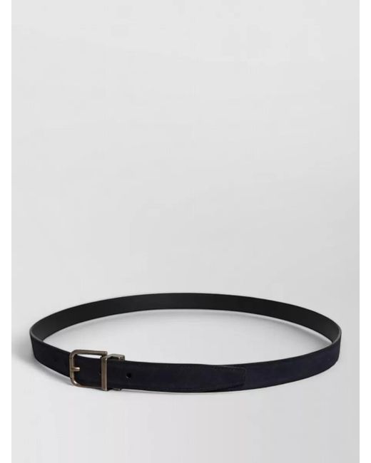 Dolce & Gabbana Gray Goat Leather Metal Buckle Everyday Belt for men