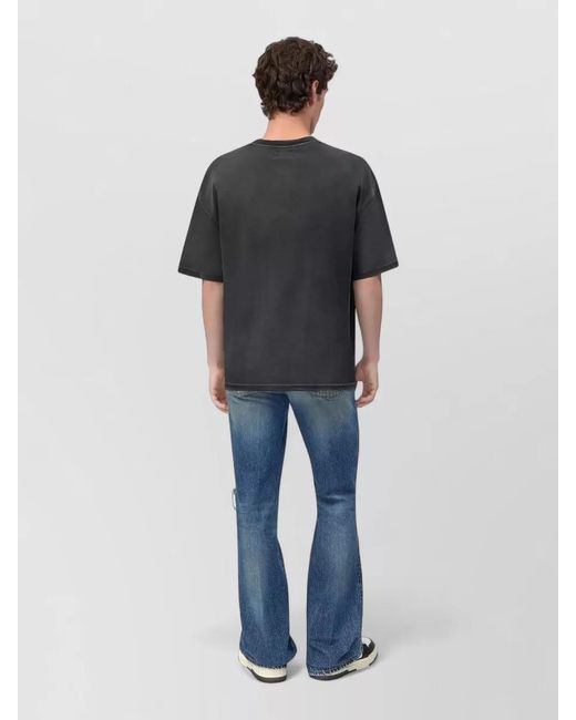 Amiri Black Spliced Logo T-Shirt for men