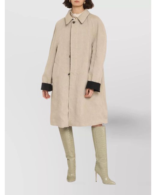 Maison Margiela Natural Reversible Single-Breasted Trench Coat