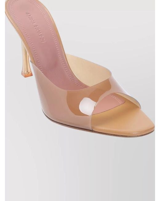 AMINA MUADDI Pink Alexa Glass Sandal Transparent Strap 95