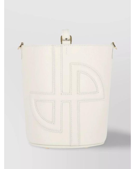 Patou Natural Leather Bucket Bag