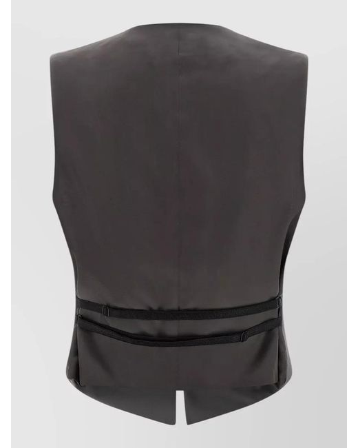 ARMARIUM Gray Guia Vest V Neck Sleeveless Strap