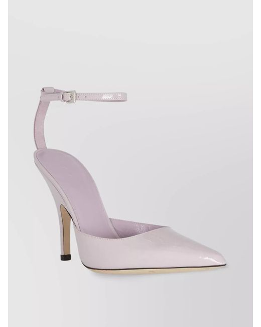 By Far Pink Eliza Pumps Leather Patent Finish Pointed Toe